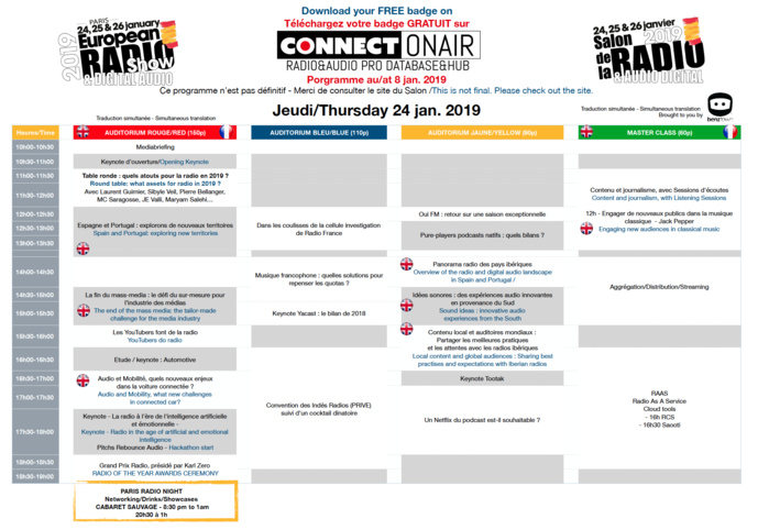 Salon de la Radio : tour d'horizon du programme 2019 Salon de la Radio : tour d'horizon du programme 2019