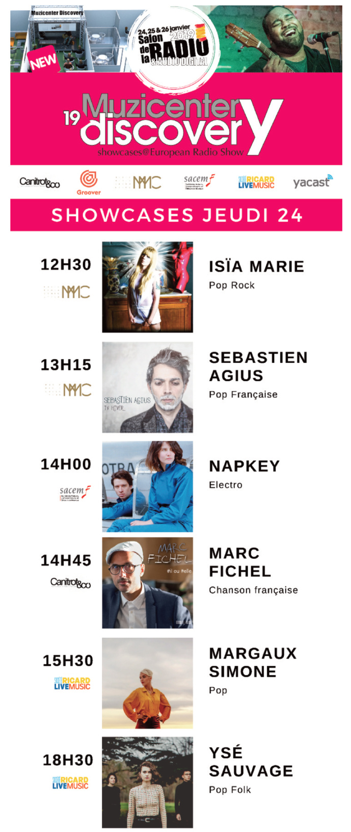 Quinze showcases au Salon de la Radio Quinze showcases au Salon de la Radio