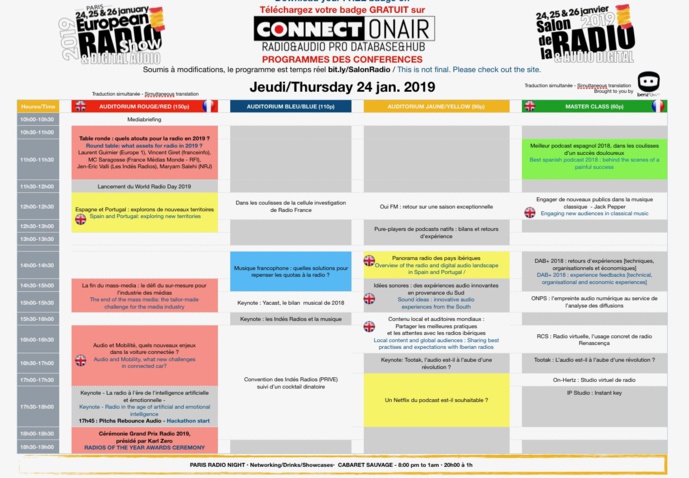 Salon de la Radio : Jour 1 : le programme Salon de la Radio : Jour 1 : le programme