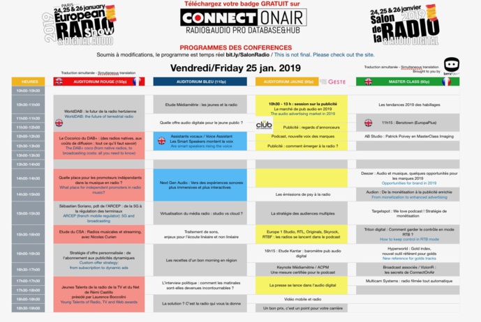Salon de la Radio : Jour 2 : le programme Salon de la Radio : Jour 2 : le programme