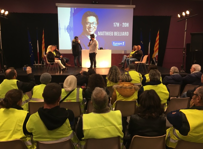 Matthieu Belliard à Brignoles en délocalisation avec les "gilets jaunes". Matthieu Belliard à Brignoles en délocalisation avec les "gilets jaunes".