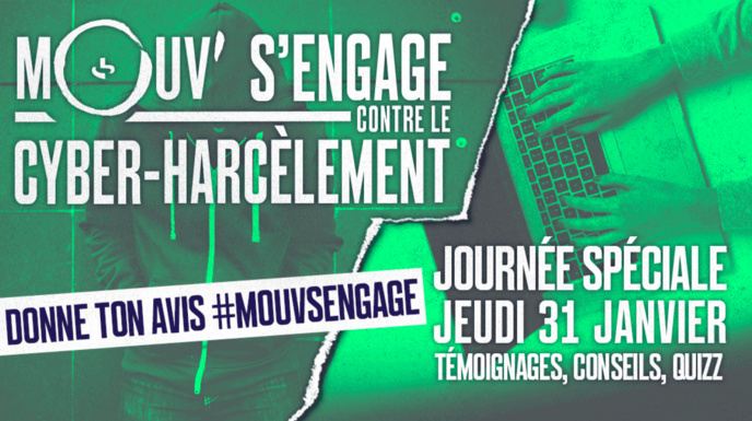 Mouv' s'engage contre le cyber-harcèlement Mouv' s'engage contre le cyber-harcèlement