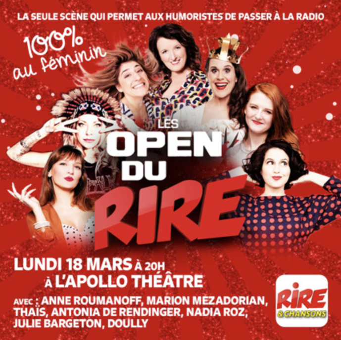 Rire & Chansons : un Open du Rire 100% féminin Rire & Chansons : un Open du Rire 100% féminin