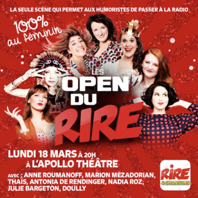 Rire & Chansons : un Open du Rire 100% féminin