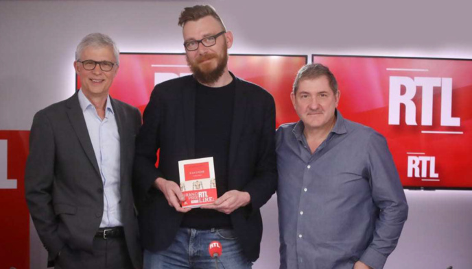 Bernard Lehut, Joseph Ponthus et Yves Calvi dans les studios de RTL Bernard Lehut, Joseph Ponthus et Yves Calvi dans les studios de RTL