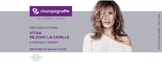 Vitaa invitée de Champagne FM Vitaa invitée de Champagne FM