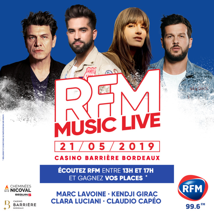 Un "RFM Music Live" au Casino Barrière Bordeaux 