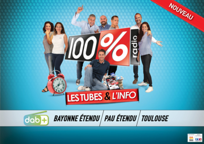 Six allotissements en DAB+ pour la radio 100% Six allotissements en DAB+ pour la radio 100%