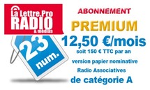Nouveaux tarifs d'abonnement pour La Lettre Pro de la Radio et des Médias