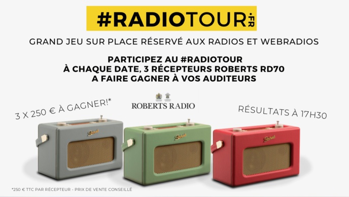 RadioTour Jour J moins 1 : gagnez 3 récepteurs Roberts Radio