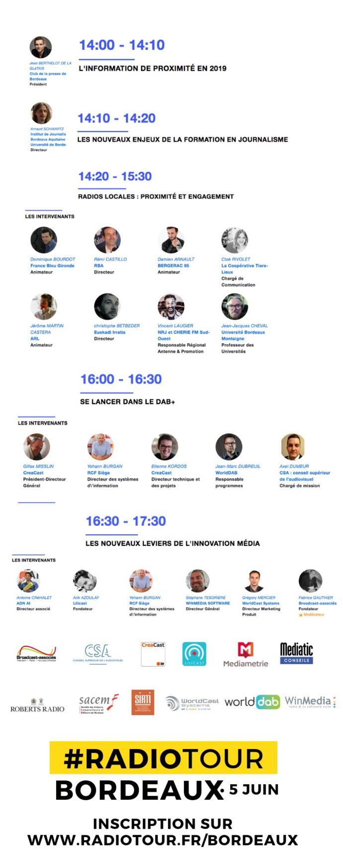 RadioTour : le programme heure par heure à Bordeaux RadioTour : le programme heure par heure à Bordeaux