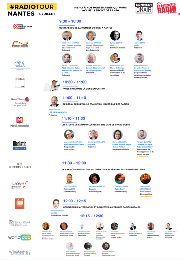 RadioTour : le programme heure par heure à Nantes RadioTour : le programme heure par heure à Nantes