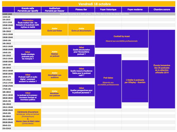 Voici le programme du Paris Podcast Festival Voici le programme du Paris Podcast Festival