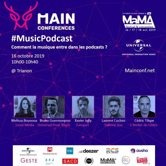 Trois MAIN conferences au MaMA Festival Trois MAIN conferences au MaMA Festival