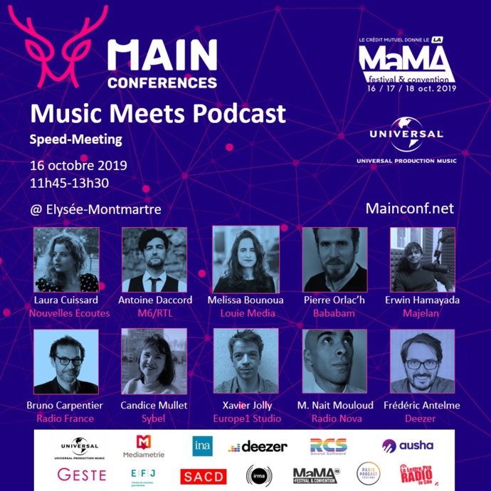 Trois MAIN conferences au MaMA Festival Trois MAIN conferences au MaMA Festival