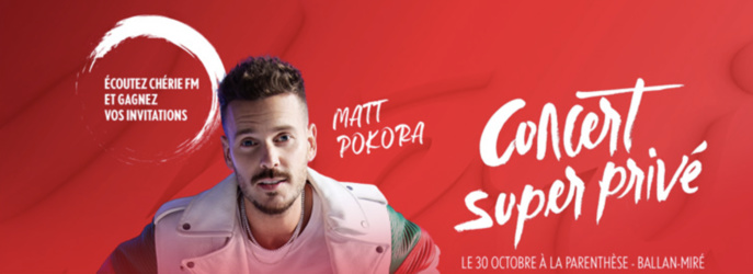 Matt Pokora en "concert super privé" avec Chérie FM Matt Pokora en "concert super privé" avec Chérie FM