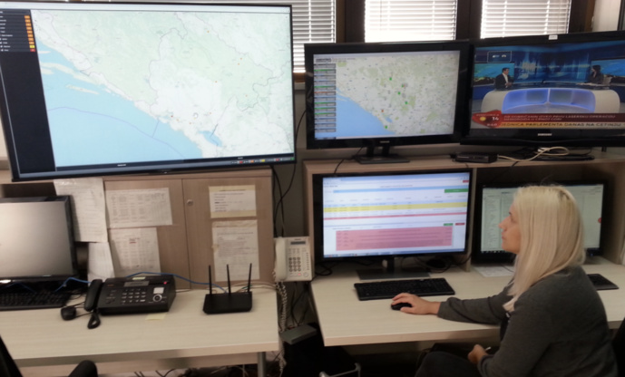 La salle de contrôle de Radio Difuzni Centar au Montenegro, utilisant Kybio