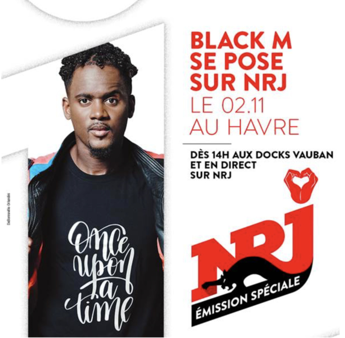 Le chanteur Black M au Havre avec NRJ Le chanteur Black M au Havre avec NRJ