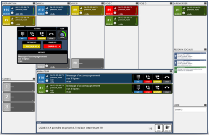 Interface entièrement personnalisable avec gestion des profils animateur, réalisateur... Interface entièrement personnalisable avec gestion des profils animateur, réalisateur...