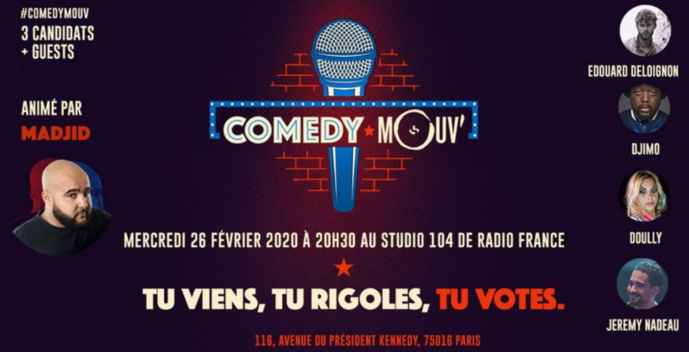 Ce soir, Mouv' organise la soirée Comedy Mouv' Ce soir, Mouv' organise la soirée Comedy Mouv'