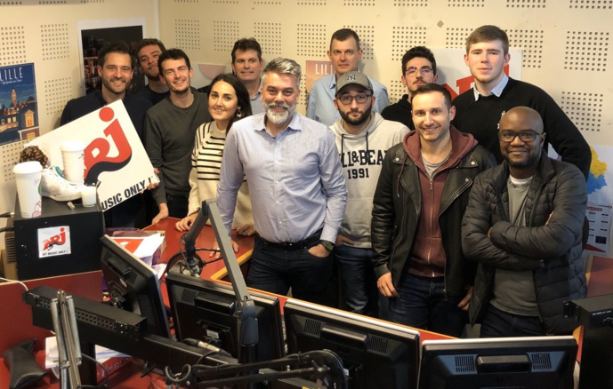 Les équipes des stations du groupe NRJ à Lille / Photo Jérôme Delaveau / Twitter