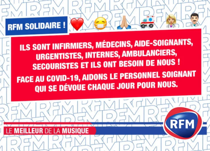 Covid-19 : RFM a lancé une cagnotte Leetchi Covid-19 : RFM a lancé une cagnotte Leetchi