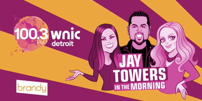 Jay Towers (WNIC) se démarque avec Brandy Jingles Jay Towers (WNIC) se démarque avec Brandy Jingles