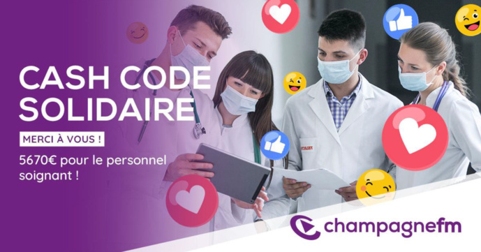 Champagne FM verse 5 670 euros aux soignants Champagne FM verse 5 670 euros aux soignants