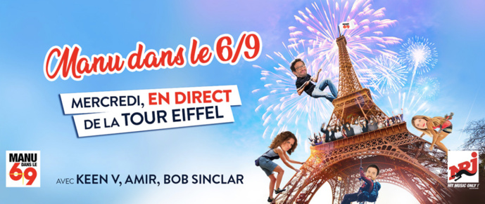 La matinale de NRJ diffusée depuis la Tour Eiffel La matinale de NRJ diffusée depuis la Tour Eiffel