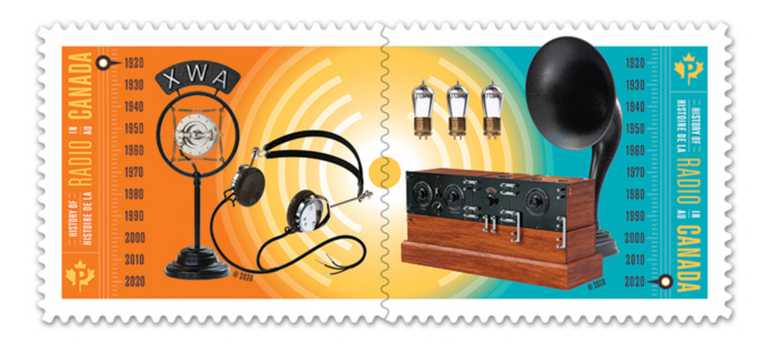 Canada : des timbres pour célébrer les 100 ans de la radio Canada : des timbres pour célébrer les 100 ans de la radio