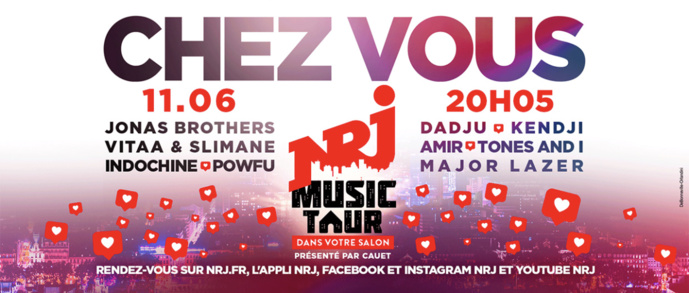 Ce soir, NRJ organise un "NRJ Music Tour dans votre salon" Ce soir, NRJ organise un "NRJ Music Tour dans votre salon"