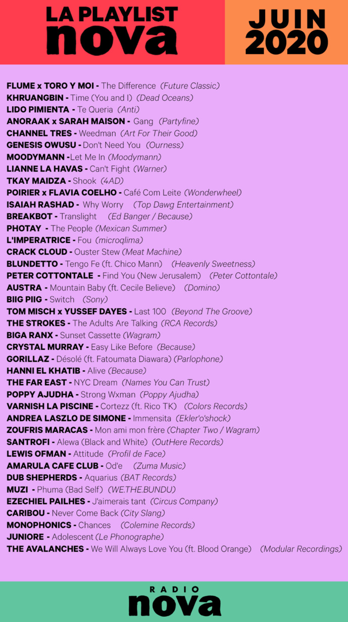 Radio Nova diffuse, chaque mois, plus de 1 500 titres différents Radio Nova diffuse, chaque mois, plus de 1 500 titres différents