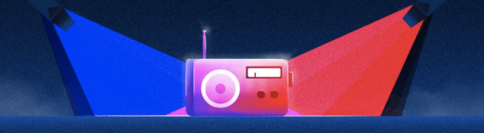 Illumination de la tour de la Maison de la radio