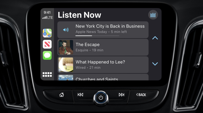 CarPlay prend désormais en charge l'application "News", afin que les automobilistes puissent écouter des Audio Stories et Apple News Today, en conduisant...