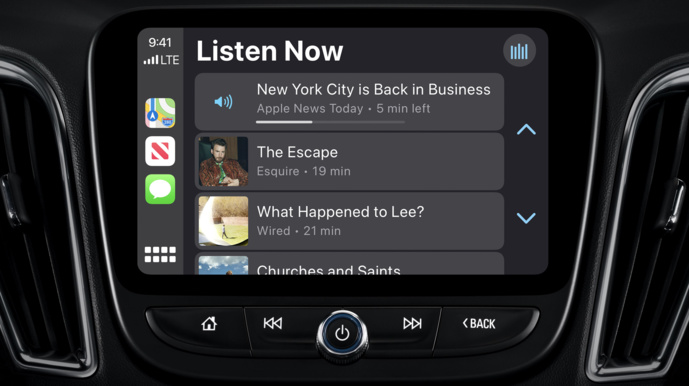 CarPlay prend désormais en charge l'application "News", afin que les automobilistes puissent écouter des Audio Stories et Apple News Today, en conduisant... CarPlay prend désormais en charge l'application "News", afin que les automobilistes puissent écouter des Audio Stories et Apple News Today, en conduisant...