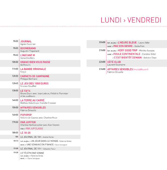 Une rentrée "pas tout à fait comme les autres" pour France Inter Une rentrée "pas tout à fait comme les autres" pour France Inter
