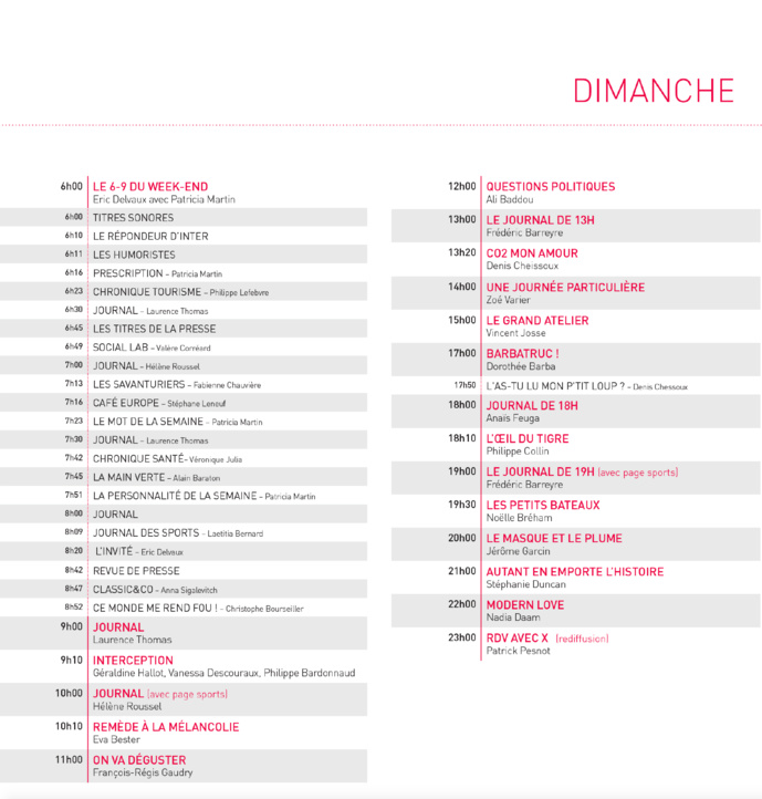 Une rentrée "pas tout à fait comme les autres" pour France Inter Une rentrée "pas tout à fait comme les autres" pour France Inter