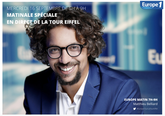Europe 1 : une matinale spéciale depuis la Tour Eiffel Europe 1 : une matinale spéciale depuis la Tour Eiffel