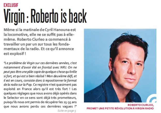 Virgin : Roberto is back