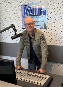 Franck JEHL dans les nouveaux studios d'Azur FM