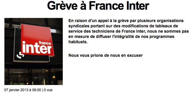 France Inter en grève