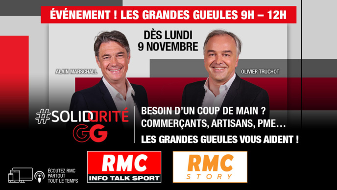 RMC : les "Grandes Gueules" solidaires des commerçants RMC : les "Grandes Gueules" solidaires des commerçants
