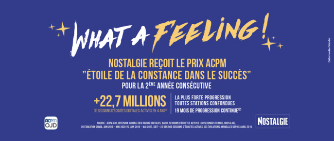 Le Prix ACPM "Étoile de la constance dans le succès" pour Nostalgie Le Prix ACPM "Étoile de la constance dans le succès" pour Nostalgie