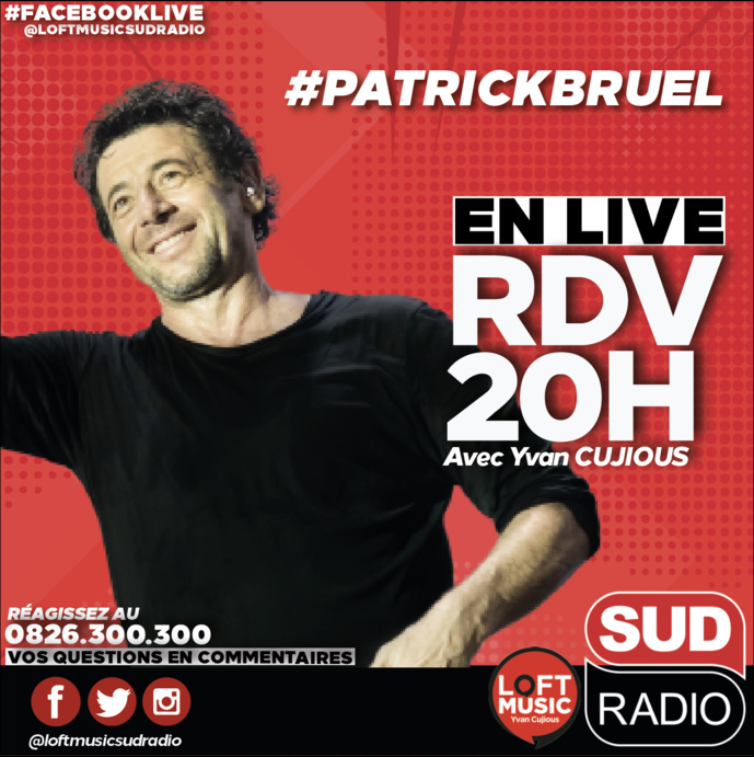Patrick Bruel en concert sur Sud Radio