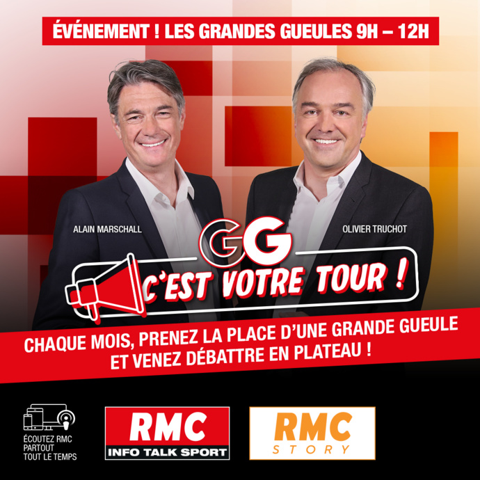 RMC : les auditeurs invités à devenir des "Grandes Gueules" RMC : les auditeurs invités à devenir des "Grandes Gueules"