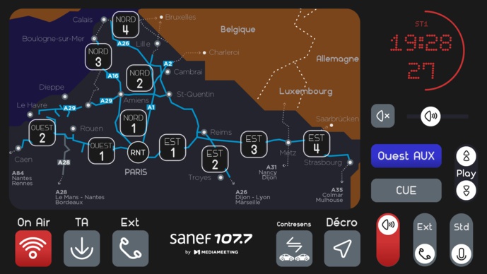 Aperçu de l'interface tactile ScreenBuilder des studios. © Maxime Paillé - Mediameeting. Aperçu de l'interface tactile ScreenBuilder des studios. © Maxime Paillé - Mediameeting.