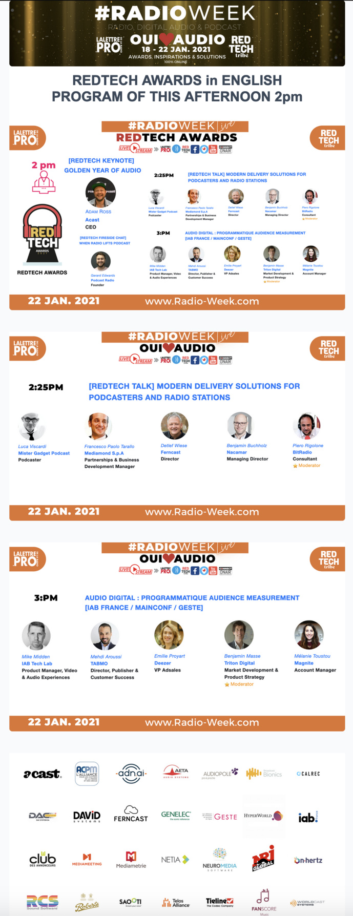 #RadioWeek : c'est au programme aujourd'hui