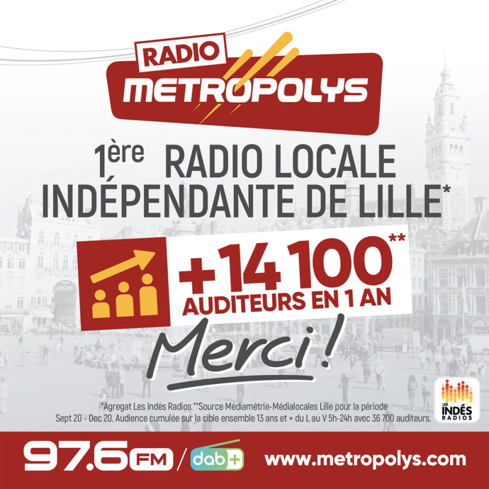 Metropolys, première radio indépendante à Lille Metropolys, première radio indépendante à Lille