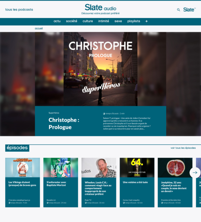 Slate.fr lance Slate Audio, sa plateforme de recommandation de podcasts Slate.fr lance Slate Audio, sa plateforme de recommandation de podcasts