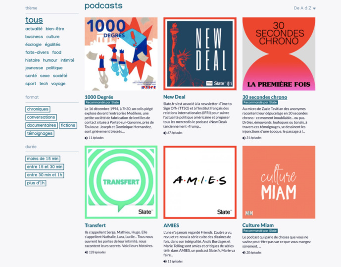 Slate.fr lance Slate Audio, sa plateforme de recommandation de podcasts Slate.fr lance Slate Audio, sa plateforme de recommandation de podcasts